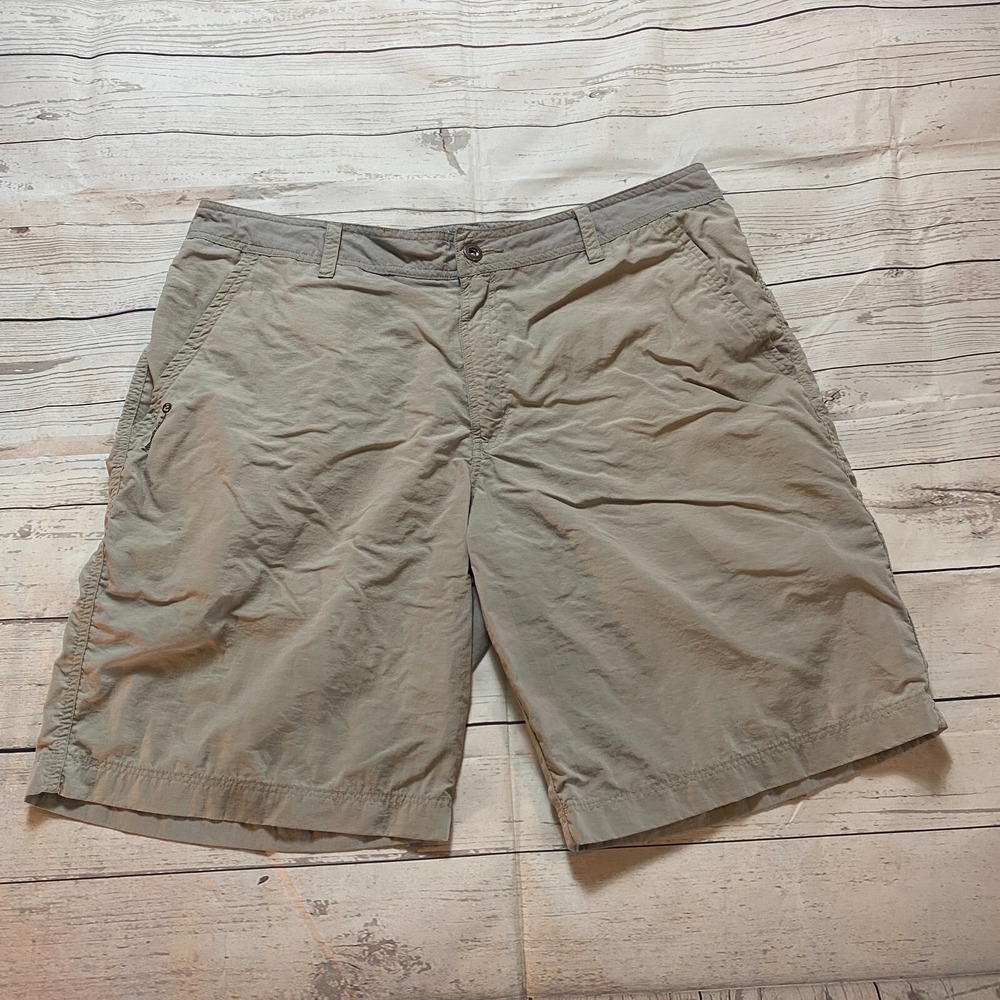 Merrell Cargo Shorts Khaki Opti Wick Pockets Hiking Summer UPF50+ Men's Size‎ 40